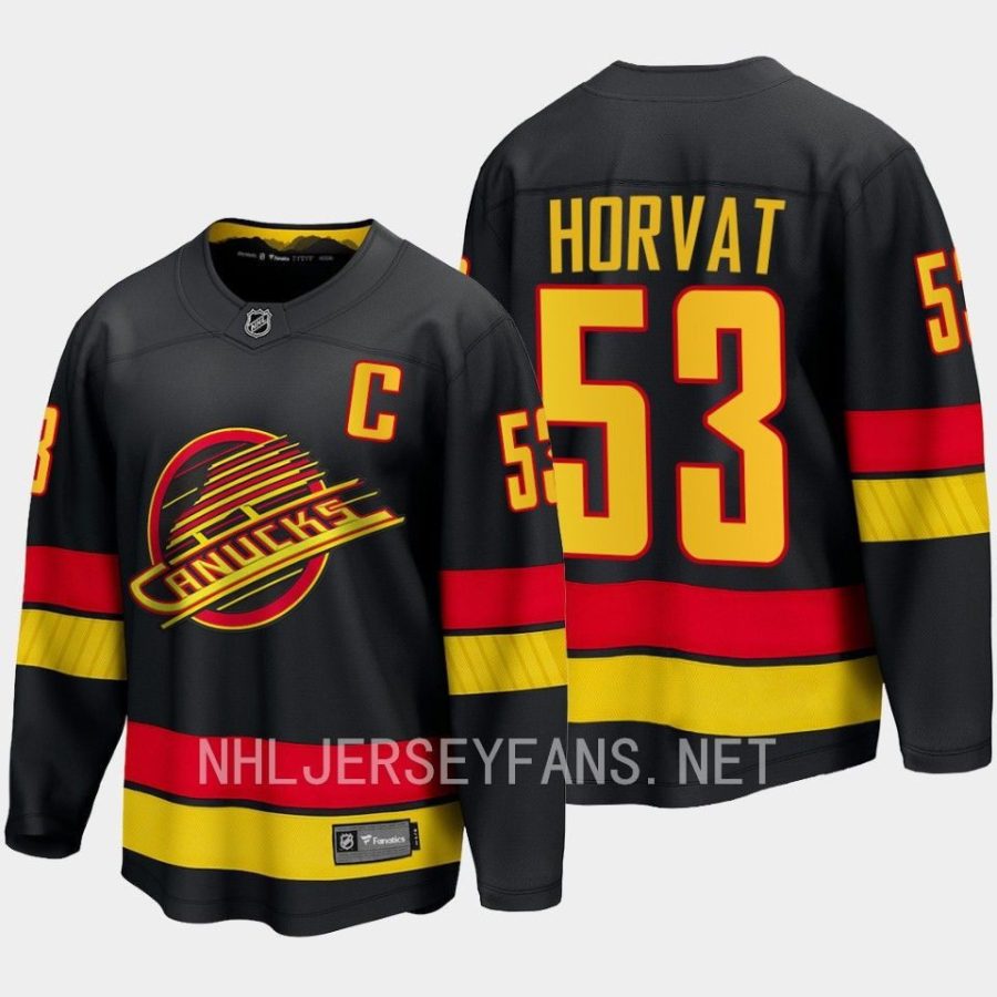 vancouver canucks bo horvat alternate 2023 24 breakaway player jersey black