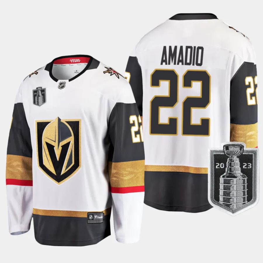 vegas golden knights michael amadio 2023 stanley cup final away breakaway player jersey white