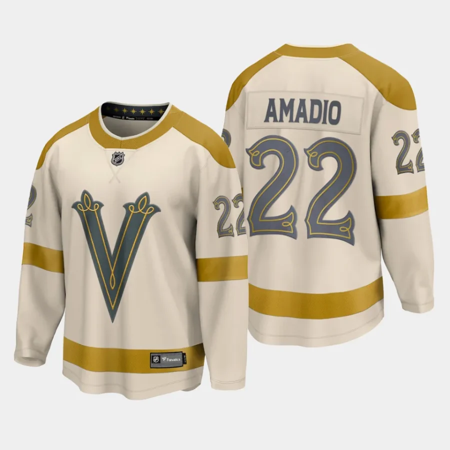 vegas golden knights michael amadio 2024 nhl winter classic breakaway player jersey cream