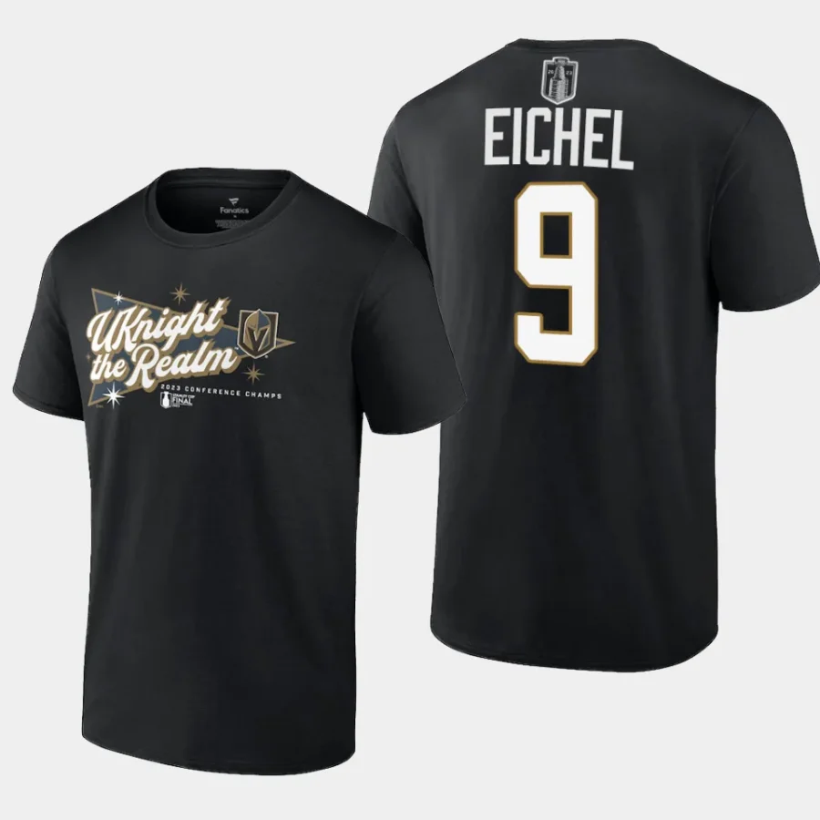 vgk jack eichel black home ice 2023 western conference champions t shirt