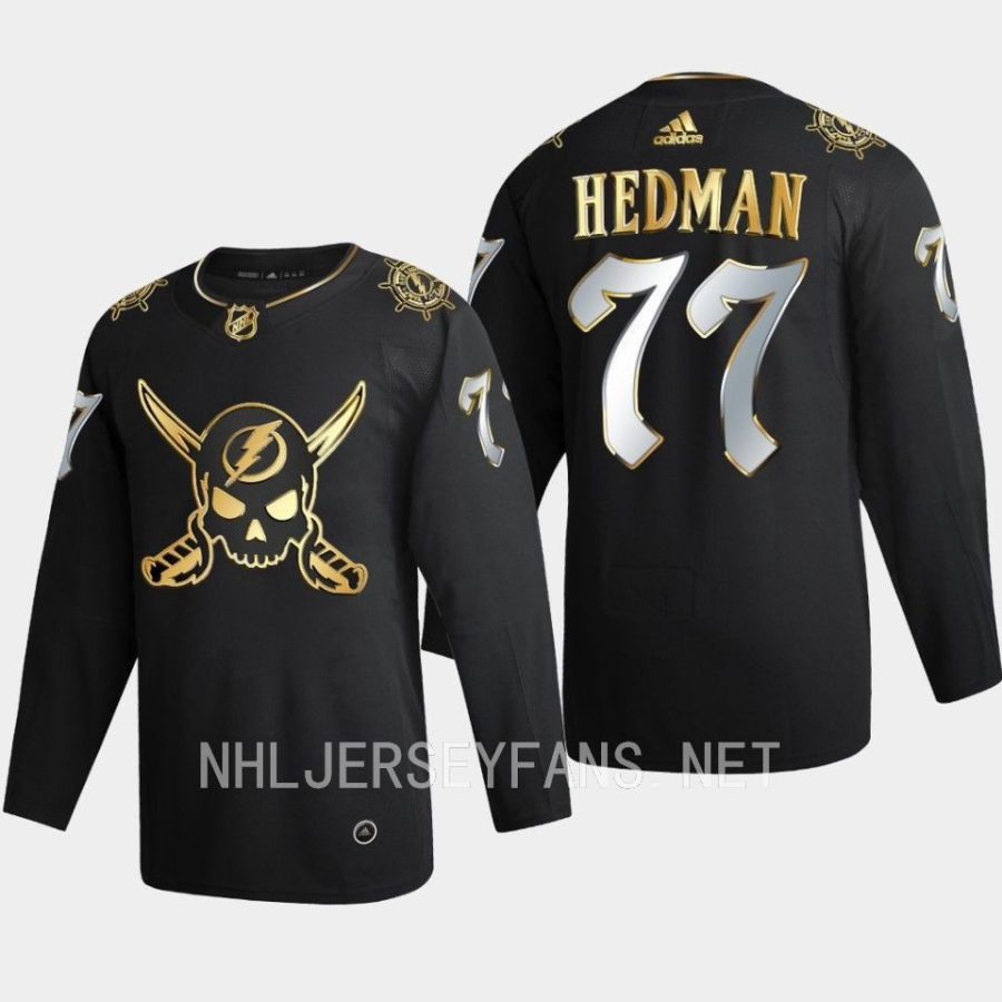 victor hedman lightning black gasparilla inspired golden edition jersey