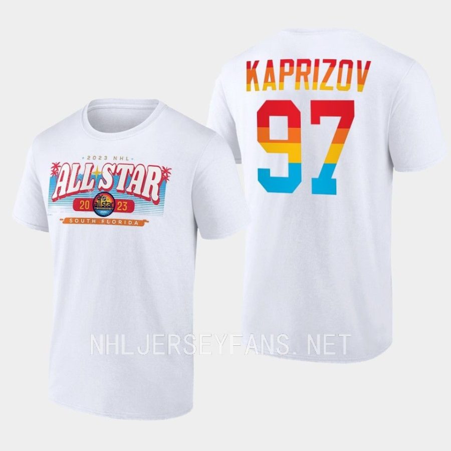 wild kirill kaprizov white good vibes 2023 nhl all star t shirt