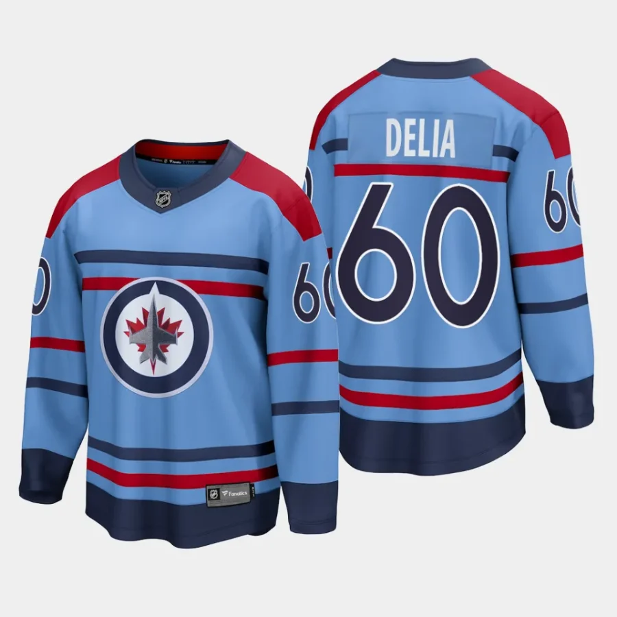 winnipeg jets collin delia rcaf centennial 2023 24 premier breakaway player jersey light blue