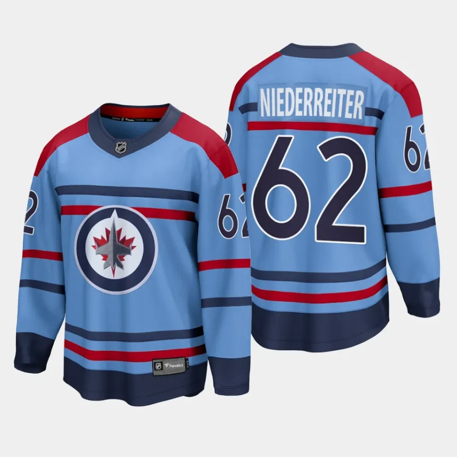 winnipeg jets nino niederreiter rcaf centennial 2023 24 premier breakaway player jersey light blue