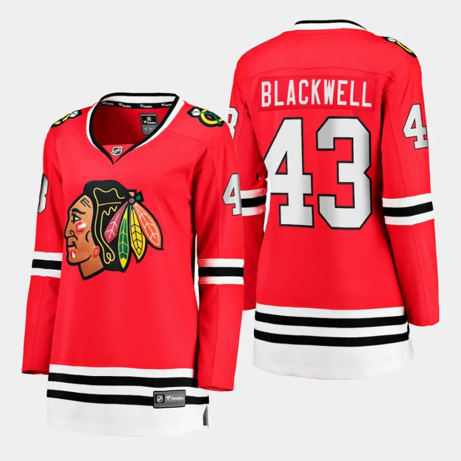 women blackhawks colin blackwell red home breakaway player jersey