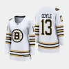 women bruins charlie coyle white 2023 24 100th anniversary premier breakaway player jersey