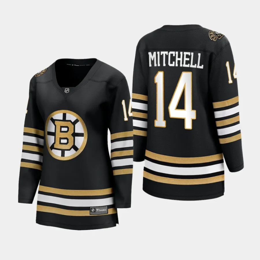 women bruins ian mitchell black 2023 24 100th anniversary premier breakaway player jersey