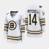 women bruins ian mitchell white 2023 24 100th anniversary premier breakaway player jersey