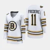 women bruins trent frederic white 2023 24 100th anniversary premier breakaway player jersey