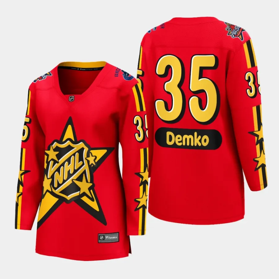 women canucks thatcher demko red 2024 nhl all star game breakaway jersey