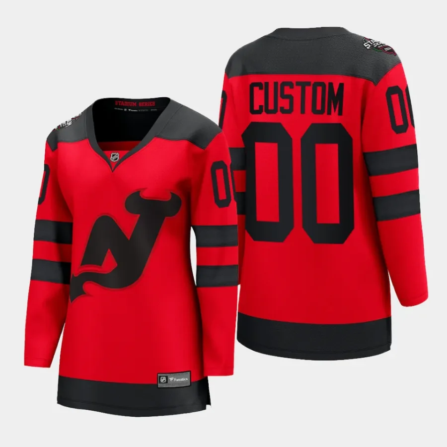 women devils custom red 2024 nhl stadium series breakaway player jersey