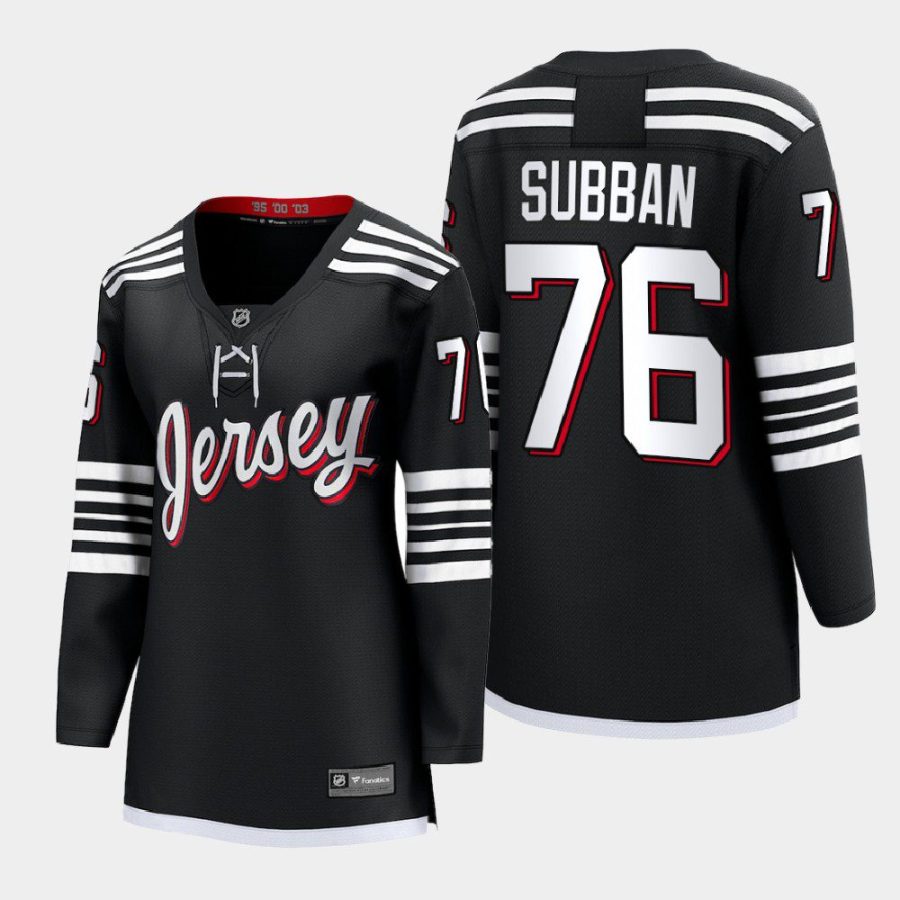 women devils p.k. subban black 2022 alternate premier jersey