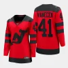 women devils vitek vanecek red 2024 nhl stadium series breakaway player jersey