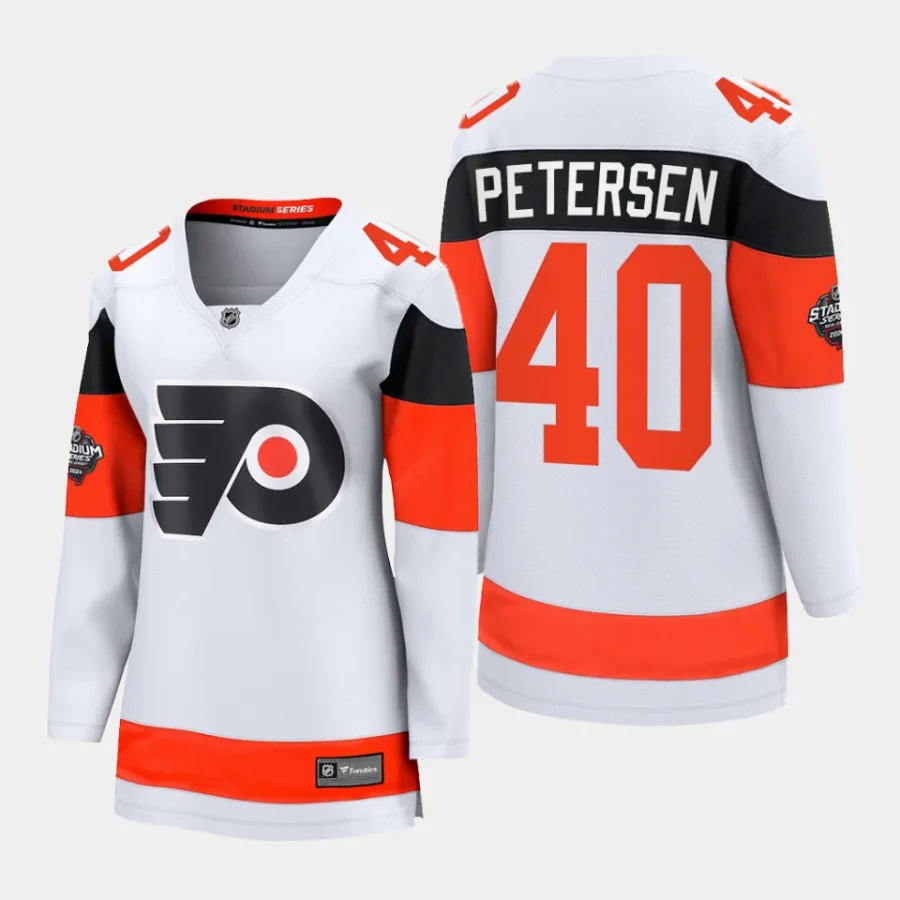 women flyers cal petersen white 2024 nhl stadium series breakaway player jersey