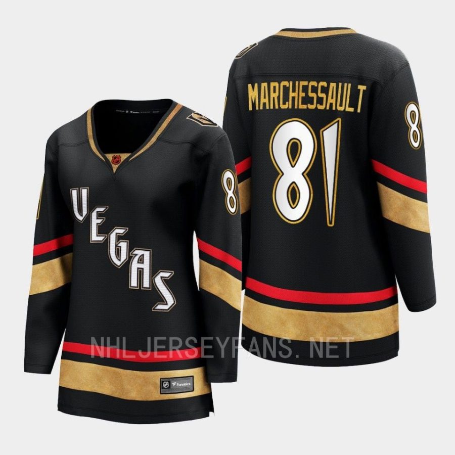 women golden knights jonathan marchessault black 2022 special edition 2.0 breakaway retro jersey