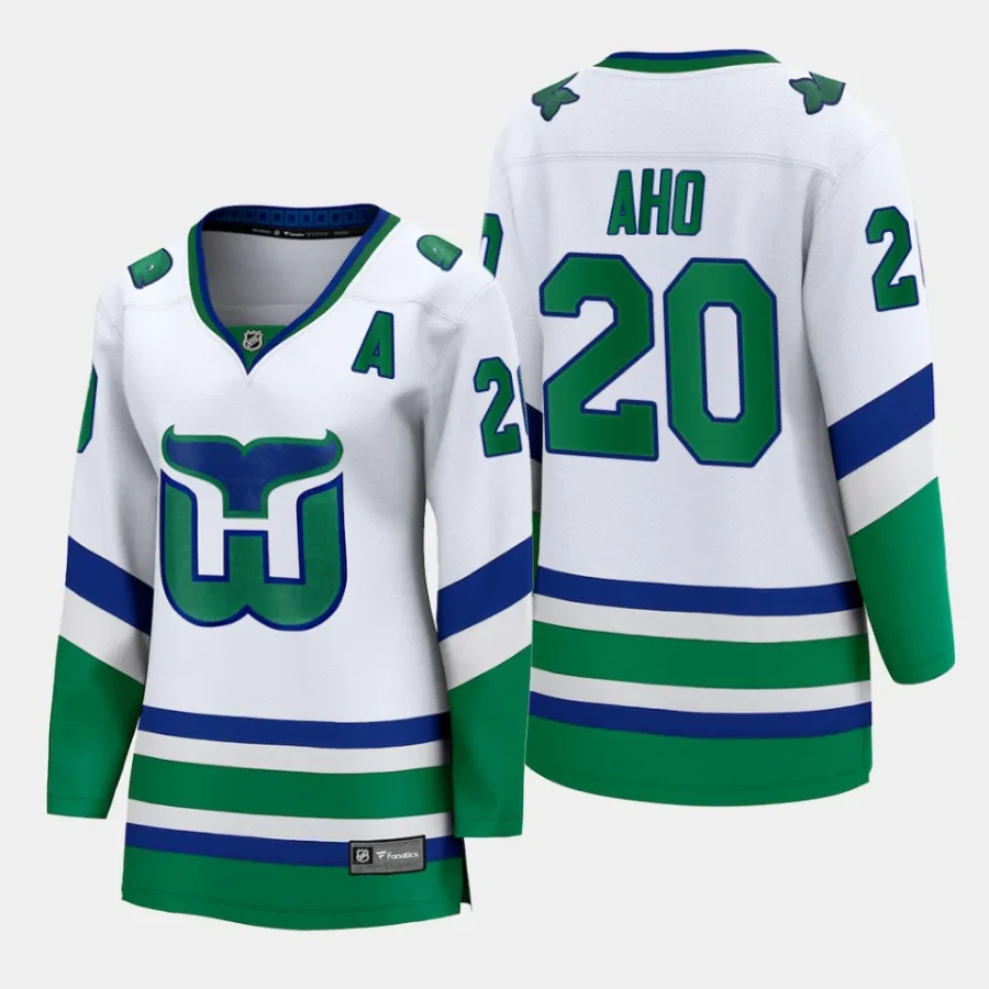 women hurricanes sebastian aho white whalers premier breakaway jersey