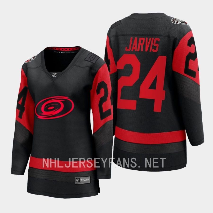 women hurricanes seth jarvis black 2023 nhl stadium series breakaway player jersey