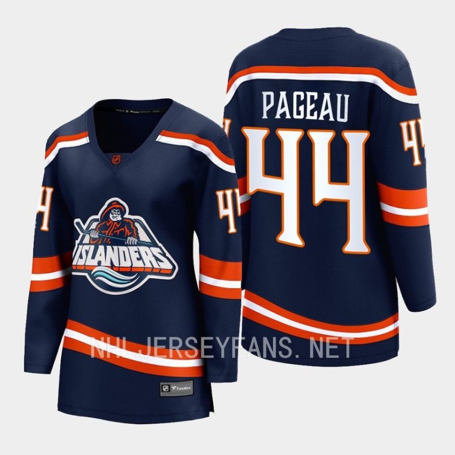 women islanders jean gabriel pageau navy 2022 special edition 2.0 breakaway player retro jersey