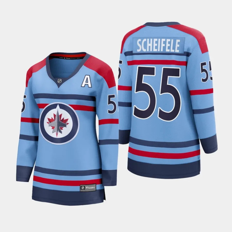 women jets mark scheifele light blue 2023 24 rcaf centennial premier breakaway player jersey