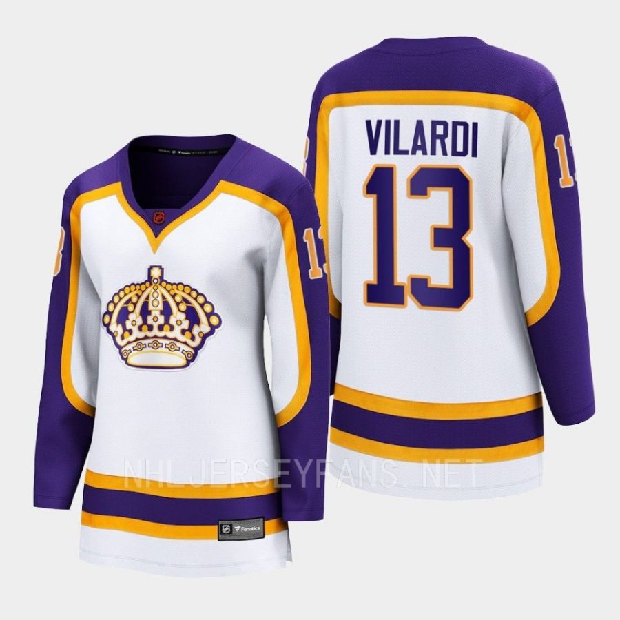 women kings gabriel vilardi white 2022 special edition 2.0 breakaway retro jersey