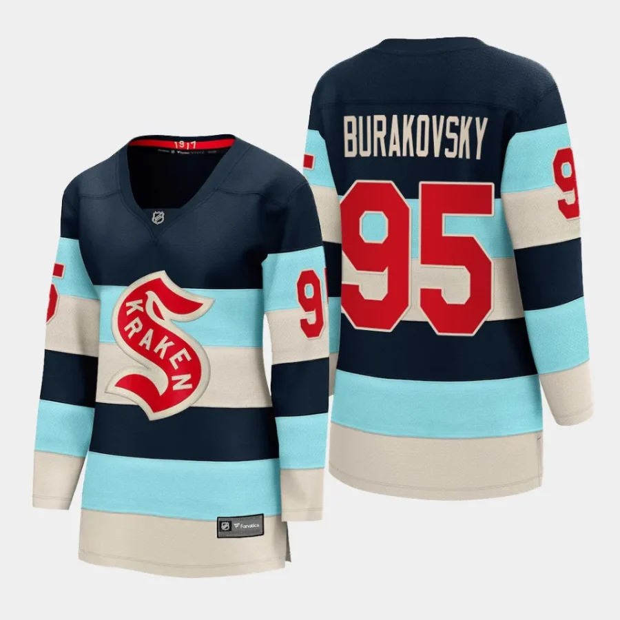 women kraken andre burakovsky blue 2024 nhl winter classic breakaway player jersey