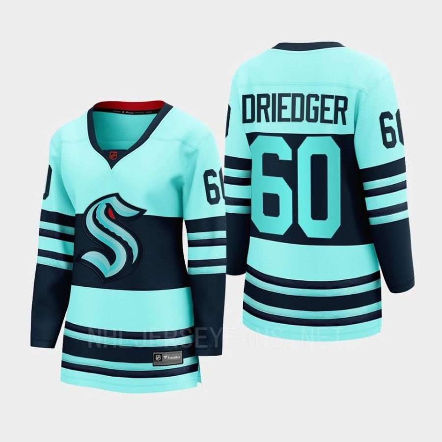 women kraken chris driedger ice blue 2022 special edition 2.0 breakaway player retro jersey