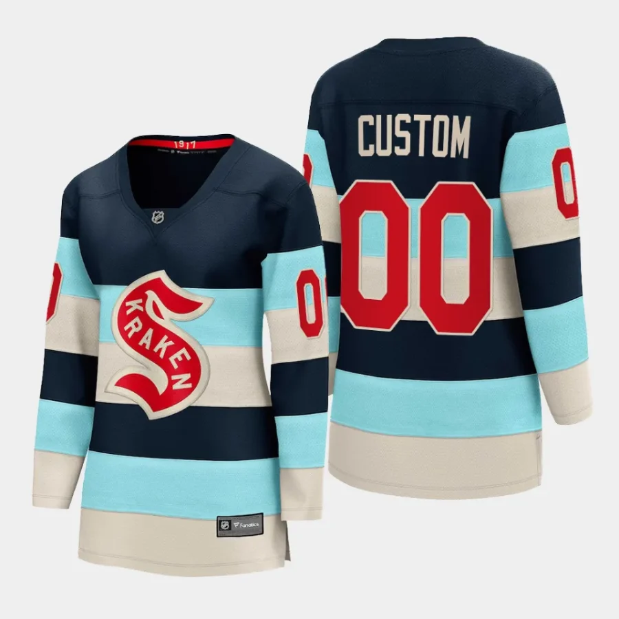 women kraken custom blue 2024 nhl winter classic breakaway player jersey