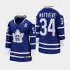 women maple leafs auston matthews blue 2022 special edition 2.0 breakaway retro jersey