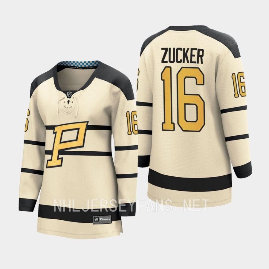 women penguins jason zucker cream 2023 winter classic player jersey