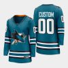 women sharks custom teal 2022 23 home premier breakaway jersey