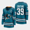 women sharks logan couture teal 2022 23 home premier breakaway jersey