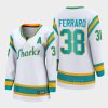 women sharks mario ferraro white 2022 special edition 2.0 breakaway player retro jersey