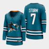 women sharks nico sturm teal 2022 23 home premier breakaway jersey