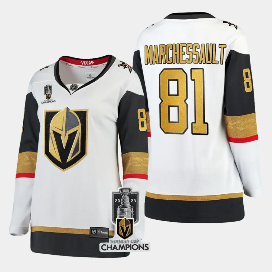 women vgk jonathan marchessault white 2023 stanley cup champions away jersey