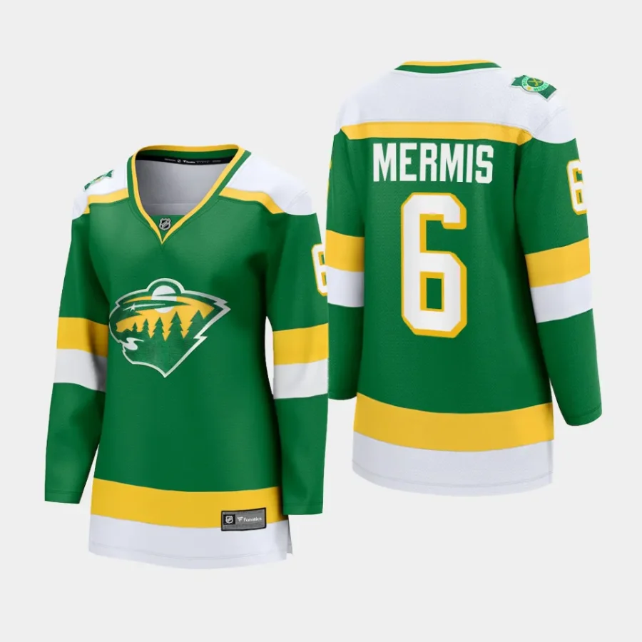 women wild dakota mermis green 2023 24 alternate premier breakaway player jersey