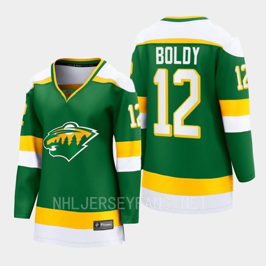 women wild matthew boldy green 2022 special edition 2.0 breakaway retro jersey