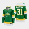 women wild zane mcintyre green 2023 24 alternate premier breakaway player jersey