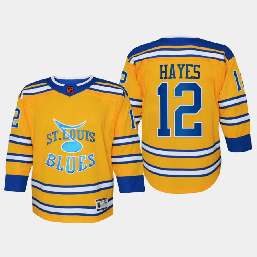 youth blues kevin hayes yellow special edition 2.0 premier player jersey