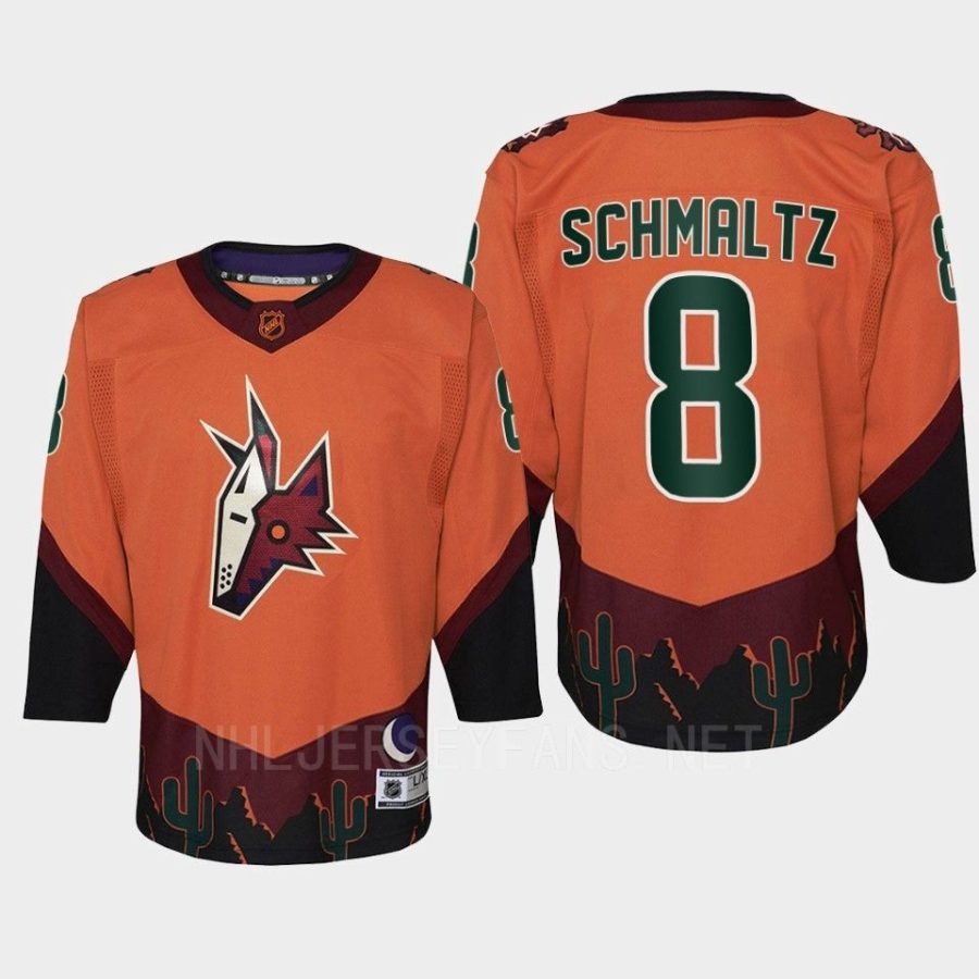 youth coyotes nick schmaltz orange 2022 special edition 2.0 replica retro jersey