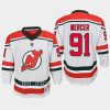 youth devils dawson mercer white 2022 23 heritage replica jersey