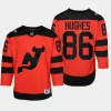 youth devils jack hughes red 2024 nhl stadium series premier player jersey