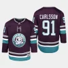 youth ducks leo carlsson purple 2023 24 30th anniversary replica player jersey