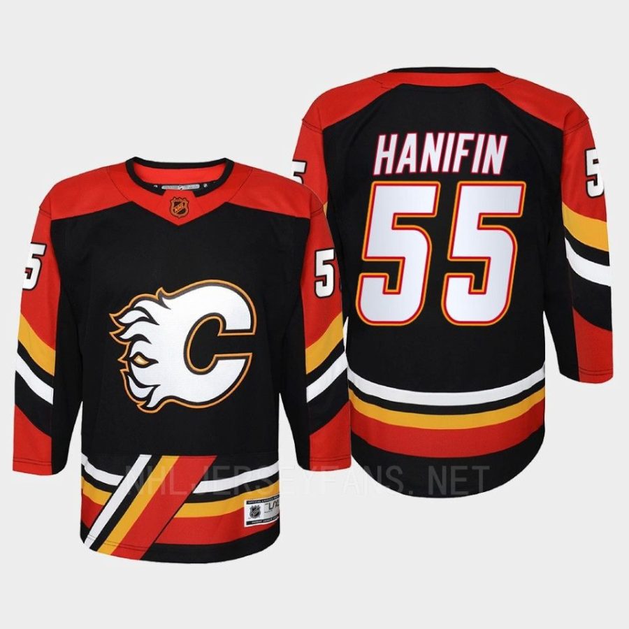 youth flames noah hanifin black 2022 special edition 2.0 replica retro jersey