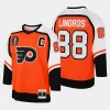 youth flyers eric lindros orange 996 blue line mitchell ness jersey