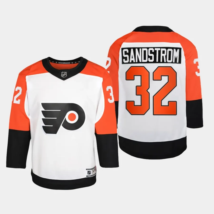 youth flyers felix sandstrom white 2023 24 away premier player jersey