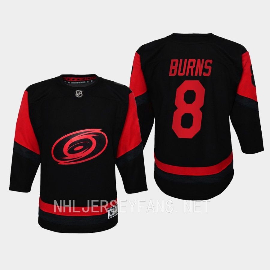 youth hurricanes brent burns black 2023 nhl stadium series player jersey