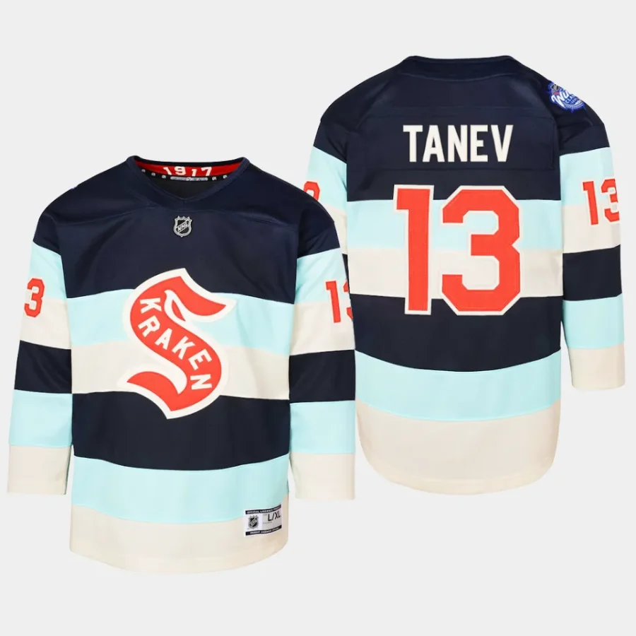 youth kraken brandon tanev blue 2024 nhl winter classic premier player jersey