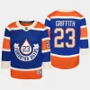 youth oilers seth griffith royal 2023 nhl heritage classic premier player jersey