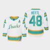 youth sharks tomas hertl white 2022 special edition 2.0 replica retro jersey