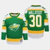 youth wild jesper wallstedt green 2023 24 alternate replica player jersey